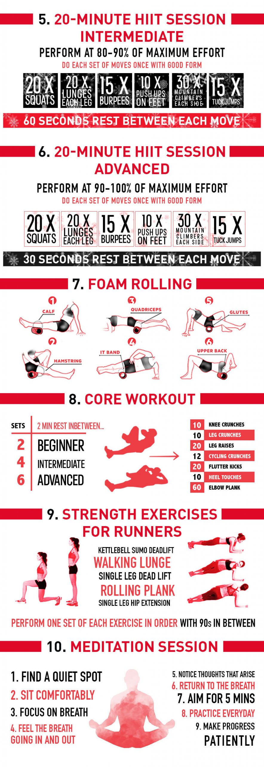 10 At-home Workouts, Infographic